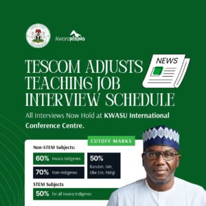 Read more about the article TESCOM Adjusts Interview Schedule for Teaching Job Applicants