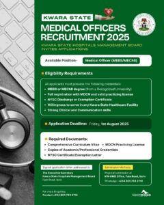 Read more about the article Kwara Govt Opens Recruitment for Medical Officers